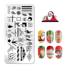 PICT You Christmas Pattern Nail Stamping Plates Stainless Steel Nail Design Stencil Tools DIY Nail Art Image Plate PY-J020 2024 - buy cheap