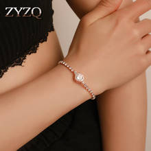 ZYZQ-Pulseras con circonita cúbica brillante para mujer, accesorios para uso diario, joyería de compromiso, regalo de lujo 2024 - compra barato