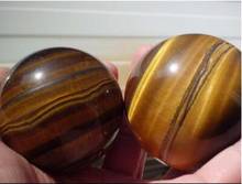 2 bolas de esfera de cristal de ojo de tigre dorado Natural de 50mm, 2 unidades 2024 - compra barato