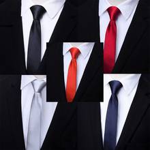Classic Male Neck Tie Mens Skinny Zipper Ties Red Black Blue Solid Color Jacquard Slim Narrow Bridegroom Party Dress Necktie 2024 - buy cheap