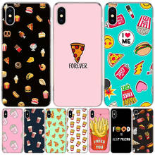 Batatas fritas burger pizza coque telefone para apple iphone 13 pro max 11 12 mini caso x xs xr 8 plus 7 6s se 2020 5 5S capa escudo 2024 - compre barato