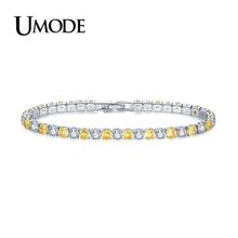 UMODE Fashion New 4mm 0.25ct Round Zircon Crystal Tennis Bracelets for Womem Men CZ Jewelry Pulseras Mujer Moda 2019 AUB0097H 2024 - buy cheap