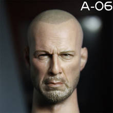 For Sale 1/6 Scale Male Figure Accessory American Actor Bruce Willis Bald Head Sculpt Carved Model 12 inches Action Figure Body 2024 - buy cheap