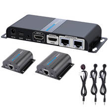 LKV712 HDMI extender 1X2 UTP Splitter by cat5e/6 cable up to 120ft(one sender+2 receivers included) 2024 - buy cheap