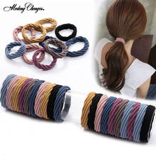 10pcs/Set New Fashion Women Basic Crude Elastic Hair Bands Headwear  Ponytail Holder Scrunchie Headband Rubber Bands Accessories 2024 - buy cheap