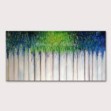 Mintura Wall Picture for Living Room Oil Paintings on Canvas Hand Painted Abstract Blue and Green Hotel Decor Wall Art No Framed 2024 - buy cheap