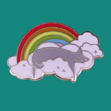 Broche de solapa de unicornio bonito para niños, broche de Metal de arcoíris de nube, colgante de Collar de mochila, insignias de dibujos animados, regalos de joyería de moda 2024 - compra barato