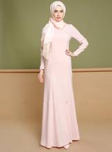 Мусульманское Модное Длинное платье из двух частей с вышивкой Eid Mubarak Robe Abayas для женщин платье с длинным рукавом 2024 - купить недорого
