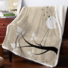 Cobertor de lã de galho de árvore, note musical, cobertor para escritório, cobertor de cashmere, cobertor para cama, cobertor quente 2024 - compre barato