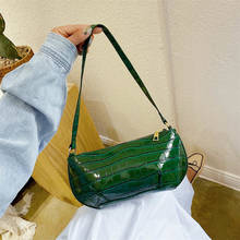 Женские сумки через плечо из искусственной кожи в стиле ретро с узором «крокодиловая кожа», модные женские маленькие сумки на подмышках, простые женские сумки-Багет без подкладки 2024 - купить недорого