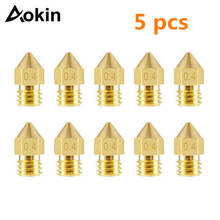 5pcs MK7 MK8 Nozzle For 3d Printer 0.4 0.3 0.2 0.5mm Copper Parts Extruder Threaded 1.75mm 3.0mm Filament Head Brass Nozzles 2024 - buy cheap