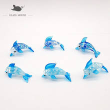 Adornos de delfines de cristal de Murano hechos a mano, figuritas decorativas de acuario para el hogar, animales marinos en miniatura, estatuas de vidrio, 6 uds. 2024 - compra barato