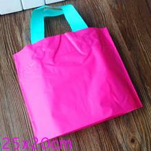 Hot pink plastic gift bags,plastic shopping bags,Festival gift package  25x20x5cm 50pcs/lot 2024 - buy cheap