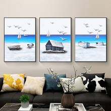 Seascape Canvas Prints Seagull Posters And Prints Beach Sea Wall Pictures For Living Room Wall Decor 2024 - buy cheap