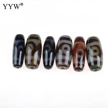 1 Piece Natural Tibetan Dzi Buddhist Bead Vintage Jewelry Agate Stone Beads Oval Dark Brown Antique Agates Buddhist Jewelry 2024 - buy cheap