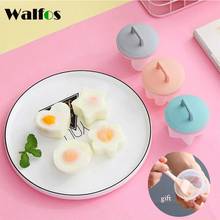 Walfos-hervidor de huevos de plástico, herramientas de cocina, molde de forma de huevo con tapa, cepillo para tortitas, 4 unids/set/Set 2024 - compra barato