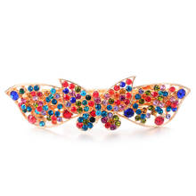 Big Butterfly Barrettes Hair Jewelry Rhinestone Crystal Flower Hairclips Ornaments Brand Gold Hairpins Wedding Hair Accessories 2024 - buy cheap