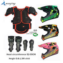 Protetor infantil para motocross, equipamento de proteção para crianças, protege o joelho, mountain bike, ciclismo, motocross 2024 - compre barato