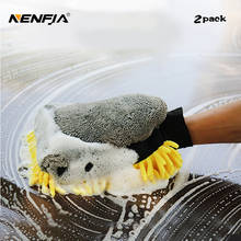 2pcs Car Care Washer Microfiber Wash Mitt Waterproof Glove Chenille Polish Glove Auto Car Cleaning Detail Wax Brush Accessory 2024 - buy cheap