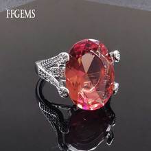FFGems Big Stone Zultanite Rings 925 Silver Sterling Oval 13*18 Color Change White Gold Plated Fine Jewelry For Women Party Gift 2024 - buy cheap