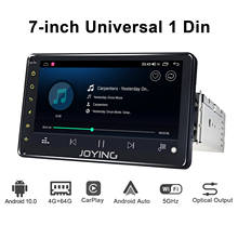Joying 1din android 10.0 universal 7 "rádio do carro estéreo unidade de cabeça núcleo octa gps navegação 4gb + 64 gps suporte 4g dsp autoradio 2024 - compre barato