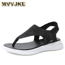 MVVJKEWomen-Sandalias de plataforma gruesa para mujer, tangas de verano, sandalias romanas informales, zapatos de playa suaves, talla grande 35-45 2024 - compra barato