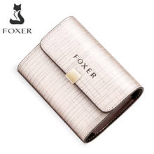 FOXER-monedero de estilo corto para mujer, Mini billetera de lujo con tarjetero, ideal para regalo 2024 - compra barato