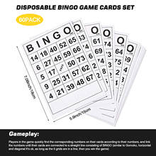 Juego de cartas divertido para niños y adultos, hojas de papel de Bingo clásico, divertido desarrollo intelectual, 60 uds. 2024 - compra barato