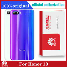 Carcasa trasera de repuesto Original para HUAWEI Honor 10, cubierta trasera de cristal de batería con pegatina adhesiva para lente de cámara HONOR 10 2024 - compra barato