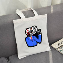 Bolso de compras de estilo japonés con dibujos animados para mujer, bolsa de hombro de lona Ulzzang Harajuku, de tela ecológica, plegable, para estudiantes 2024 - compra barato