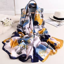2020 роскошный бренд весна-осень новый стиль настоящий теплый шарф женские мягкие шелковые шарфы шаль Солнцезащитная искусственная шаль 2024 - купить недорого