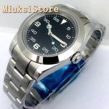 BLIGER 40mm Men's Sterile Luxury Mechanical Watch Silver Case Sapphire Glass Black Dial Luminous Men Top Classic Automatic Watch 2024 - buy cheap