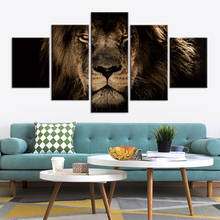 Popular Wall Art Frame Canvas Fashion Posters HD Prints 5 Pieces Paintings Modern Lion Pictures for Living Room Home Decoraction 2024 - buy cheap