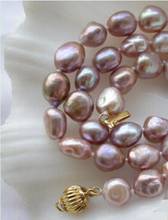 Jewelry Pearl Necklace 17" 8-9mm lavender baroque freshwater pearl necklace Free Shipping 2024 - buy cheap