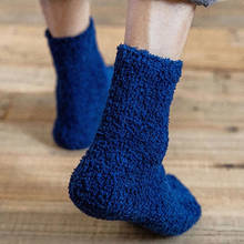 Inverno quente meias para homens cor sólida coral veludo espessamento meias masculino piso em casa chinelo sono meias macio macio macio cama meias 2024 - compre barato
