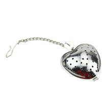 Tea Infuser Spoon Strainer Stainless Steel Steeper Heart Shaped Handle Shower 4XFB 2024 - buy cheap