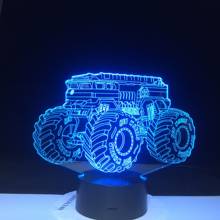 Lámpara Led de mesa 3D para decoración de dormitorio de niños, 7 colores que cambian, botón táctil Usb, luces nocturnas 2024 - compra barato