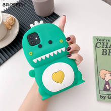 3D Cartoon Cute Green Dinosaur Phone Case For iPhone 12mini 11 Pro X Xr Xs Max Soft Silicone Back Cover For iPhone 6 6s 7 8 Plus 2024 - buy cheap