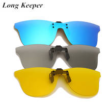 LongKeeper-gafas de sol polarizadas con Clip para hombre y mujer, lentes de visión nocturna, cuadradas, fotocromáticas, para conducir 2024 - compra barato