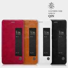 Чехол Nillkin QIN для Huawei P10, кожаный чехол-книжка для Huawei P10 Plus, умный чехол с функцией сна 2024 - купить недорого