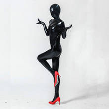 Черный костюм для косплея на Хеллоуин из искусственной кожи зентай женский костюм для всего тела сексуальный облегающий экзотичный Облегающий комбинезон взрослый комбинезон 2024 - купить недорого
