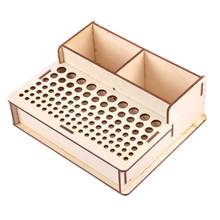 DIY Wood Leather Craft Tools Holder Rack Stand Leather Stamp Punch Accessories Storage Box Organizer 2024 - buy cheap