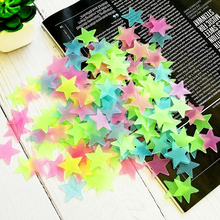 50 Pcs Color Luminous Fluorescent Wall Stickers DIY Decals Glow In The Dark Stars Sticker Decals Kids Bedroom Home Decoration 2024 - buy cheap