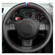 Car Steering Wheel Cover For Seat Ibiza 6L leon 2008 2007 Hand-stitched Black Artificial Leather Non-slip Four Seasons 2024 - buy cheap