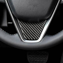 Pegatina para volante de fibra de carbono para Toyota Camry 2018 2019, recambio de pegatina Interior Negra para coche, accesorios de decoración 2024 - compra barato