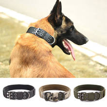 Nylon Wear-resistant  Dog Collar Tactical Training Adjustable Collars For Medium Large Dogs Shepherd Doberman Pinscher 2024 - buy cheap