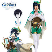 Game Genshin Impact Venti Cosplay Costume Full Set Uniforms Halloween Carnival For Women Men Harp Prop 2024 - buy cheap