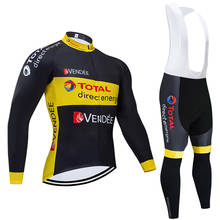 winter 2020 TEAM BLACK direct energie Cycling JACJET Bike Pants men Ropa Ciclismo Thermal fleece bicycling Maillot Culotte wear 2024 - buy cheap