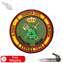 Bamlis Guardia Civil Biker Embroidery Patches Military Hook and Loop Spanish Army Accessories DIY Appliqued Vest Jacket Badges 2024 - buy cheap