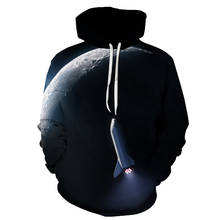 New series of 3D printing printed hoodie space and rocket street fashion hoodie 2024 - buy cheap